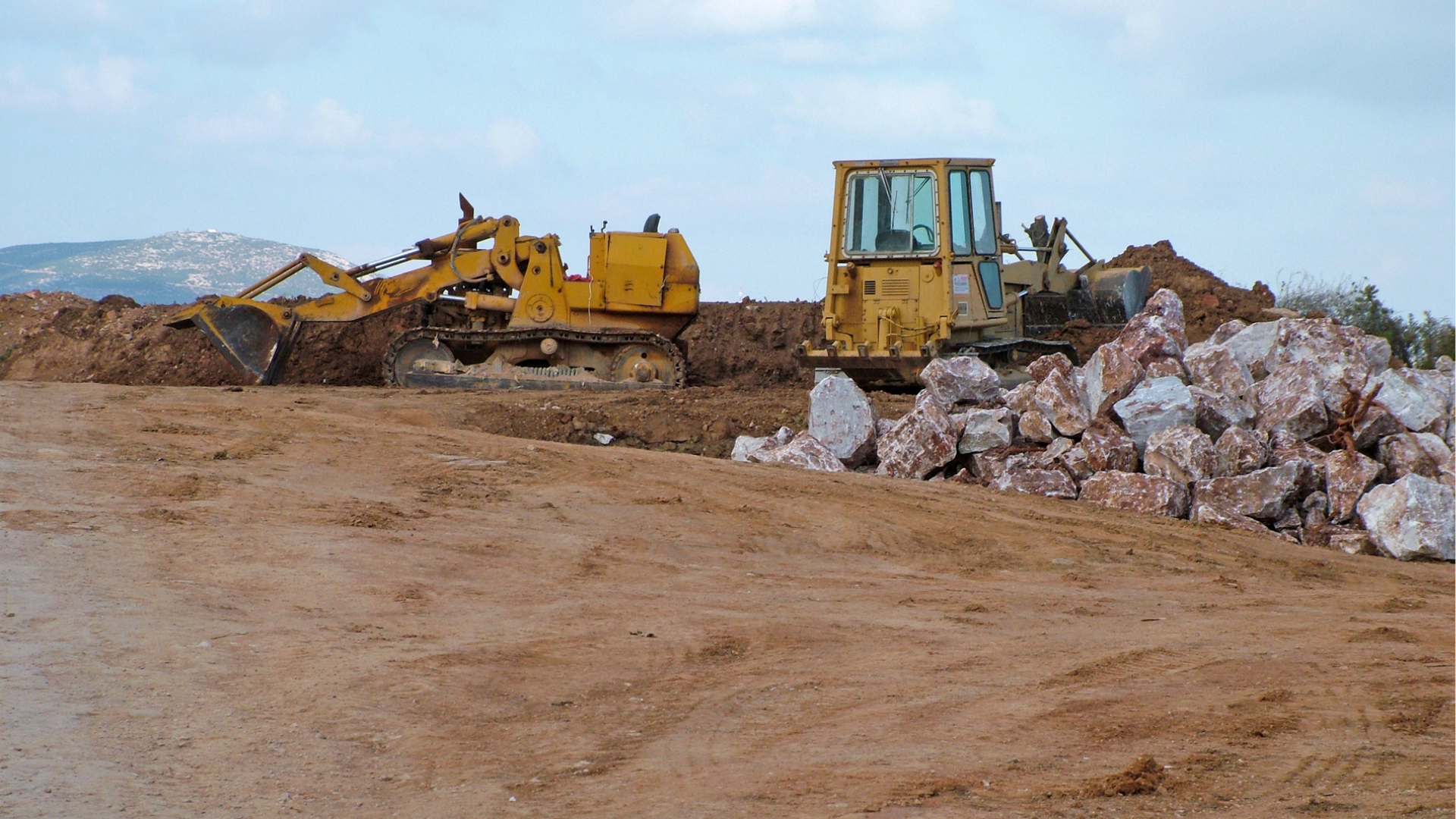 Travaux de terrassement à Kermoroc’h - Construction de la Presqu’île
